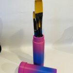 Extra-large brush tube - pink/blue