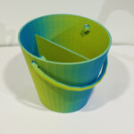 Split bucket - yellow/azure blue