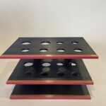 Brush Stand - navy/purple with red/gold accent